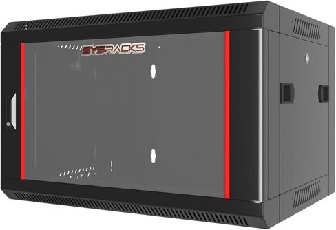 Sysracks - Network Data Cabinet - Rack Mount - Wall Mount IT Rack - Locking - Server Rack - 24-Inch deep Data Rack - Locking Server Rack Cabinet Glass Door (9U (23" w x24 d x20 h)) in Saudi Arabia