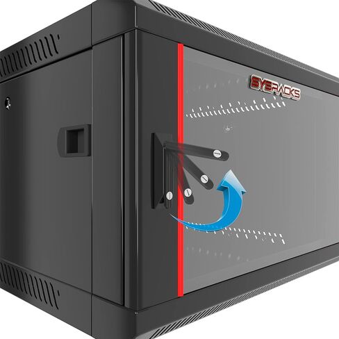 Sysracks - Network Data Cabinet - Rack Mount - Wall Mount IT Rack - Locking - Server Rack - 24-Inch deep Data Rack - Locking Server Rack Cabinet Glass Door (9U (23" w x24 d x20 h)) in Saudi Arabia