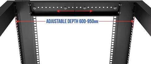 Sysracks 18U Open Frame 4 Post Server IT Network Data Rack HQ Relay on Casters in Saudi Arabia
