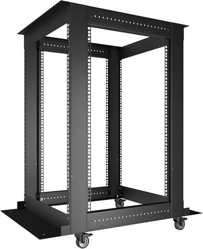 Sysracks 18U Open Frame 4 Post Server IT Network Data Rack HQ Relay on Casters in Saudi Arabia