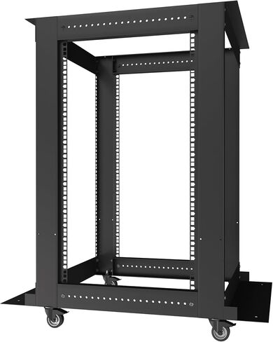 Sysracks 18U Open Frame 4 Post Server IT Network Data Rack HQ Relay on Casters in Saudi Arabia