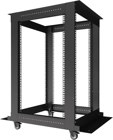 Sysracks 18U Open Frame 4 Post Server IT Network Data Rack HQ Relay on Casters in Saudi Arabia