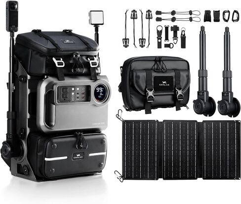 مجموعة Lancer300 مع محطة طاقة بقدرة 300 واط، وحقيبة ظهر معيارية للتصوير الفوتوغرافي والفيديو وصناعة الأفلام الخارجية (أخضر) in Kuwait