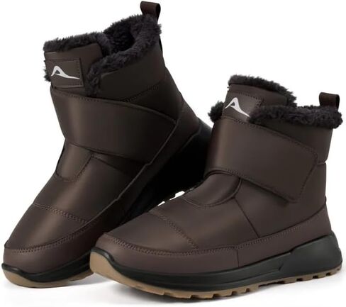 Women Snow Boots Winter: Black 7.5 Waterproof Warm Fur Lined Booties Outdoor Walking in Saudi Arabia