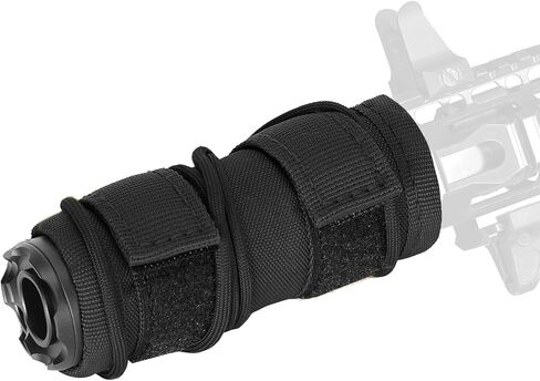 غطاء تكتيكي Airsoft مقاس 4/5/6/7/9 بوصة - غطاء درع حراري للاستخدام المضاد للحرق والديكور، جراب واقي كاتم الصوت لمعدات ألعاب الحرب للصيد والرماية in Kuwait