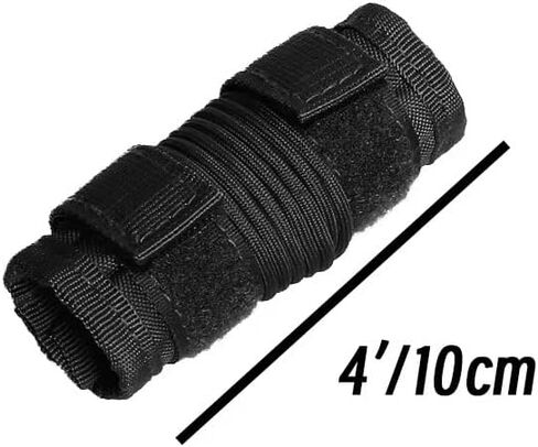 غطاء تكتيكي Airsoft مقاس 4/5/6/7/9 بوصة - غطاء درع حراري للاستخدام المضاد للحرق والديكور، جراب واقي كاتم الصوت لمعدات ألعاب الحرب للصيد والرماية in Kuwait