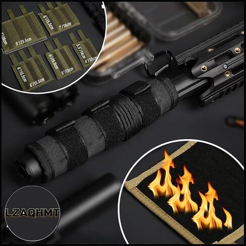 غطاء تكتيكي Airsoft مقاس 4/5/6/7/9 بوصة - غطاء درع حراري للاستخدام المضاد للحرق والديكور، جراب واقي كاتم الصوت لمعدات ألعاب الحرب للصيد والرماية in Kuwait