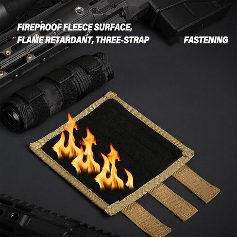 غطاء تكتيكي Airsoft مقاس 4/5/6/7/9 بوصة - غطاء درع حراري للاستخدام المضاد للحرق والديكور، جراب واقي كاتم الصوت لمعدات ألعاب الحرب للصيد والرماية in Kuwait