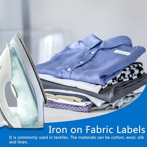 NineLeaf TZe-FA3 Iron-on Fabric Textures Clothing Label Tape 12mm 0.47 TZFA3 TZe TZ Blue on White Compatible with Brother P Touch Label Maker Tape 1/2" for Brother Ptouch PT-H100 D200 D210, 6 Pack in Saudi Arabia