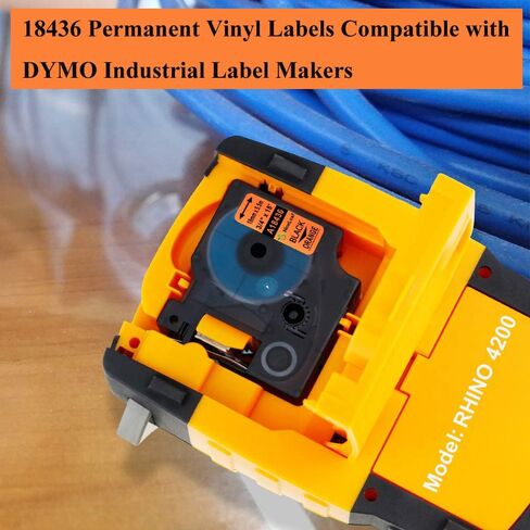 NineLeaf 3 Pack Color Vinyl Permanent Industrial Label Tape Set Compatible for DYMO 18433 18436 18445 19mm(3/4") x5.5m(18ft) use in Rhino 5200 4200 5000 6000 3M PL200 PL300 ILP 219 Label Maker in Saudi Arabia