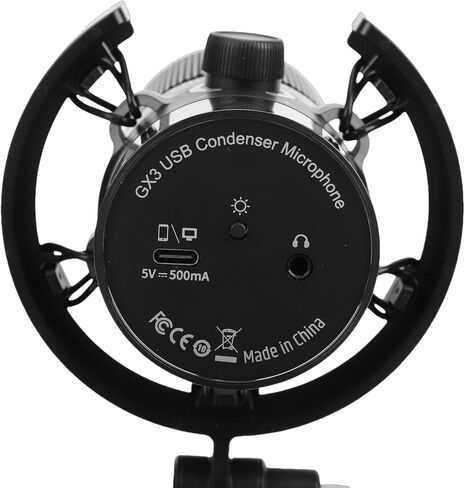 USB Microphone, Desktop Condenser Microphone RGB Light Type C Interface Sound Card Chip Wireless Playback Studio Mic for Streaming Recording PC Phone in Saudi Arabia