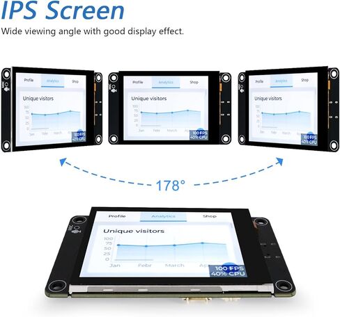 Freenove ESP32-S3 ESP32 S3 Display CYD 2.8 Inch IPS Capacitive Touch Screen 240x320 Pixel, Supporting XiaoZhiAI AI, Dual-core 32-bit 240 MHz Microcontroller WiFi+BT, C Code LVGL Projects Tutorial in Saudi Arabia
