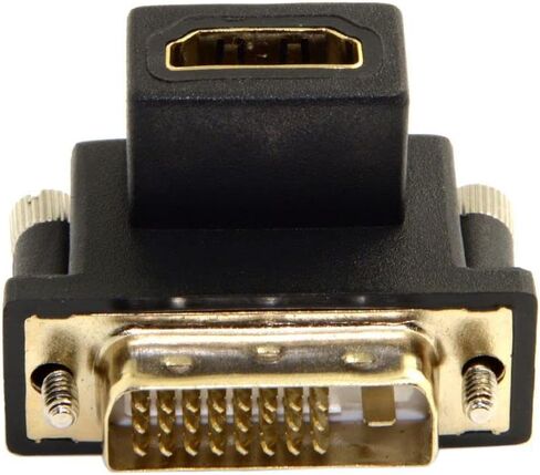 chenyang HDMI to DVI Adapter,DVI Male to HDMI Female 90 Degree Down Angled Gold Plating Bidirectional Converter Adapter for TV, Monitor, Computer in Saudi Arabia