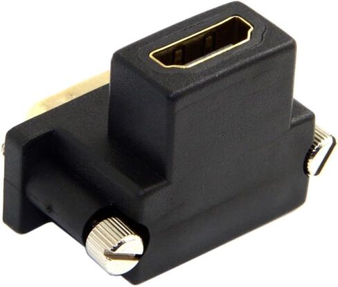 chenyang HDMI to DVI Adapter,DVI Male to HDMI Female 90 Degree Down Angled Gold Plating Bidirectional Converter Adapter for TV, Monitor, Computer in Saudi Arabia