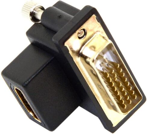 chenyang HDMI to DVI Adapter,DVI Male to HDMI Female 90 Degree Down Angled Gold Plating Bidirectional Converter Adapter for TV, Monitor, Computer in Saudi Arabia