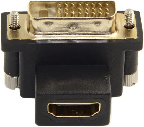 chenyang HDMI to DVI Adapter,DVI Male to HDMI Female 90 Degree Down Angled Gold Plating Bidirectional Converter Adapter for TV, Monitor, Computer in Saudi Arabia