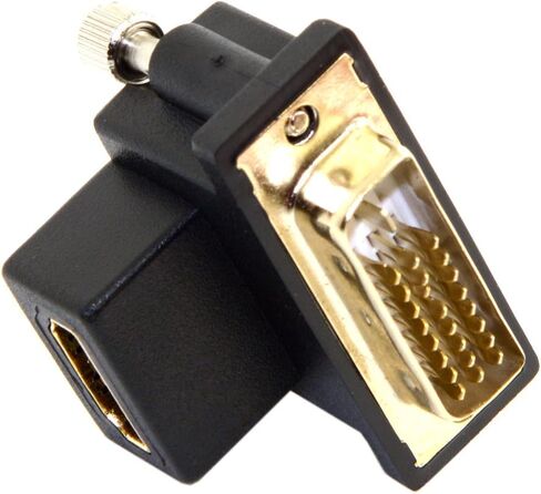 chenyang HDMI to DVI Adapter,DVI Male to HDMI Female 90 Degree Down Angled Gold Plating Bidirectional Converter Adapter for TV, Monitor, Computer in Saudi Arabia
