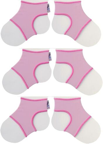 مجموعة من 3 جوارب كلاسيكية من Sock Ons Clever Little Things That Keep Baby (SM 0-6 أشهر، وردي فاتح) in Kuwait