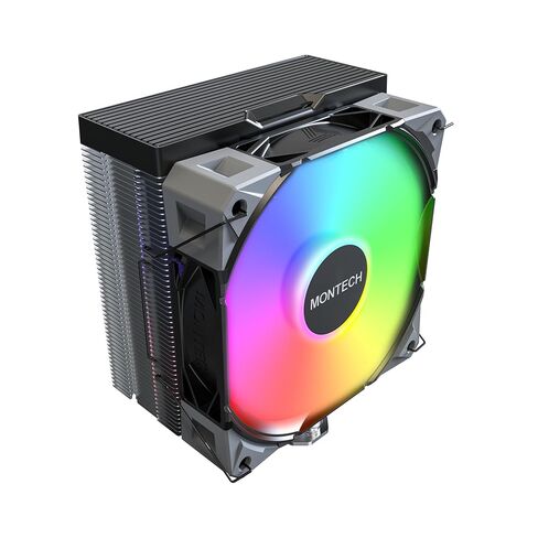 MONTECH NX600 Dual-Tower CPU Air Cooler with 6 Heatpipes & Premium Top Cover | 28mm E28 PWM Premium Fan | Soldered Copper Base | Superior Heat Dissipation | All Intel & AMD Socket Support | Black in Saudi Arabia