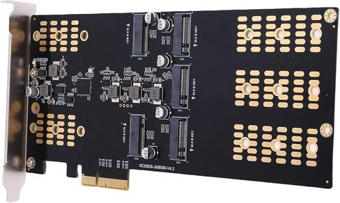 محول M.2 PCIe إلى M.2 SSD، بطاقة توسيع PCIe ذات 5 فتحات لـ 2280 2260 2242 2230 SSD، مع دعم واجهات BKey وMKey in Kuwait