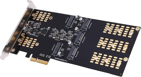 محول M.2 PCIe إلى M.2 SSD، بطاقة توسيع PCIe ذات 5 فتحات لـ 2280 2260 2242 2230 SSD، مع دعم واجهات BKey وMKey in Kuwait