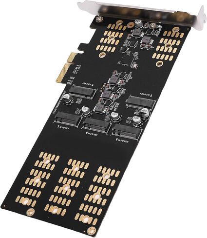 محول M.2 PCIe إلى M.2 SSD، بطاقة توسيع PCIe ذات 5 فتحات لـ 2280 2260 2242 2230 SSD، مع دعم واجهات BKey وMKey in Kuwait