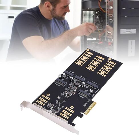 محول M.2 PCIe إلى M.2 SSD، بطاقة توسيع PCIe ذات 5 فتحات لـ 2280 2260 2242 2230 SSD، مع دعم واجهات BKey وMKey in Kuwait