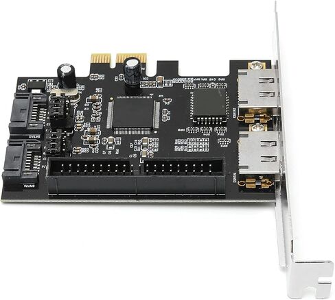 بطاقة محول PCIe إلى IDE ESATA مع دعم وأوضاع Ultra ATA 133، متوافقة مع محركات الأقراص الصلبة المختلفة، رائعة لعشاق التكنولوجيا in Saudi Arabia