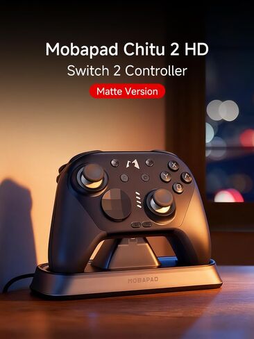 وحدة تحكم لاسلكية MOBAPAD Chitu2 HD Switch 2، عصا تحكم TMR Glide [ZERO Drift]، قاعدة شحن، HD Rumble، NFC، Turbo، برمجة، أزرار ميكانيكية - لوحة ألعاب لجهاز Nintendo Switch/Switch 2 in Kuwait