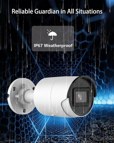 كاميرات رصاصة بدقة 4K/8 ميجابكسل DS-2CD2083G2-I كاميرا Hik AcuSense PoE IP مقاس 2.8 مم، رؤية ليلية بالأشعة تحت الحمراء بطول 131 قدمًا، H.265+، IP67 مقاومة للطقس، اكتشاف الإنسان/المركبة، استبدال DS-2CD2083G0-I، DS-2CD2085FWD-I in Kuwait
