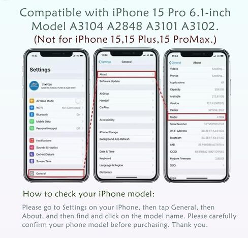 Rear Back Cover Glass Replacement for iPhone 15 Pro Back Glass + Camera Lens + Magnet + Iron Piece Holder with Repair Tool Kit (White) in Saudi Arabia