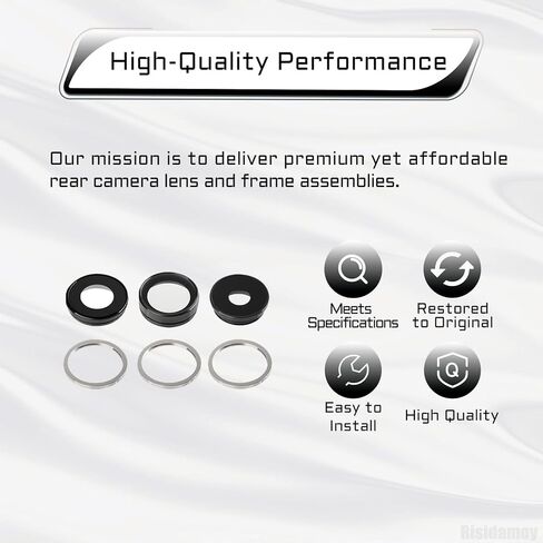 for iPhone 14 Pro Max 14 Pro Camera Lens Glass with Frame Replacement Rear Camera Back Camera Lens Metal Frame Cover Replace with Full Repair Tools Kit Model: A2890 A2650 A2889 A2894 A2651 in Saudi Arabia