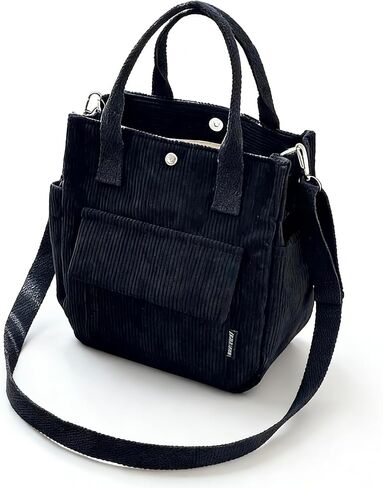 Joria Stylish Corduroy Tote Bag with Multiple Pockets and Detachable Strap – Perfect for Work, Travel, and Everyday Use in Saudi Arabia