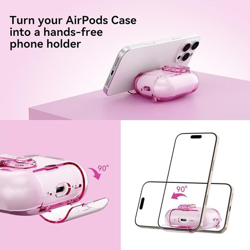 متوافق مع حافظة AirPods Pro 3 مع قفل أمان، غطاء حماية شفاف من مادة TPU لجهاز Airpods Pro الجيل الثالث مع مجموعة منظف وحلقة تسلق للنساء والفتيات in Kuwait