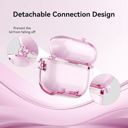 متوافق مع حافظة AirPods Pro 3 مع قفل أمان، غطاء حماية شفاف من مادة TPU لجهاز Airpods Pro الجيل الثالث مع مجموعة منظف وحلقة تسلق للنساء والفتيات in Kuwait