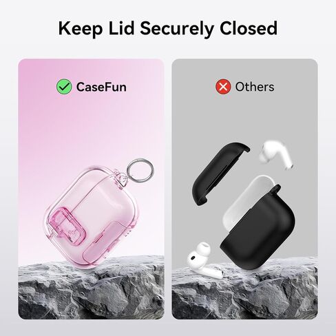متوافق مع حافظة AirPods Pro 3 مع قفل أمان، غطاء حماية شفاف من مادة TPU لجهاز Airpods Pro الجيل الثالث مع مجموعة منظف وحلقة تسلق للنساء والفتيات in Kuwait