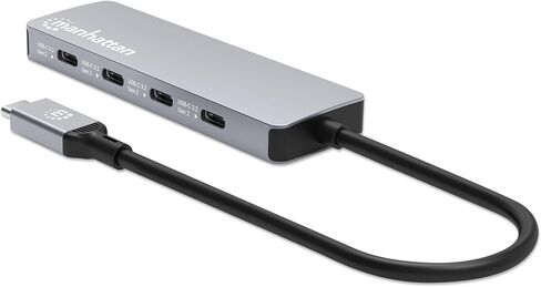موزع مانهاتن 4 منافذ 10 جيجا USB-C: اتصال فائق السرعة لأجهزة الكمبيوتر المحمولة والمزيد، تصميم مدمج وجاهز للسفر - 181143 in Kuwait