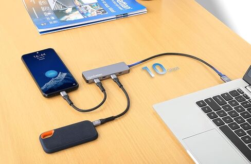 موزع مانهاتن 4 منافذ 10 جيجا USB-C: اتصال فائق السرعة لأجهزة الكمبيوتر المحمولة والمزيد، تصميم مدمج وجاهز للسفر - 181143 in Kuwait