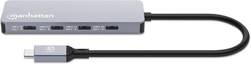 موزع مانهاتن 4 منافذ 10 جيجا USB-C: اتصال فائق السرعة لأجهزة الكمبيوتر المحمولة والمزيد، تصميم مدمج وجاهز للسفر - 181143 in Kuwait
