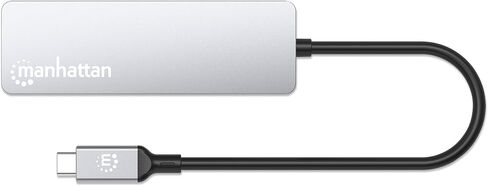 موزع مانهاتن 4 منافذ 10 جيجا USB-C: اتصال فائق السرعة لأجهزة الكمبيوتر المحمولة والمزيد، تصميم مدمج وجاهز للسفر - 181143 in Kuwait