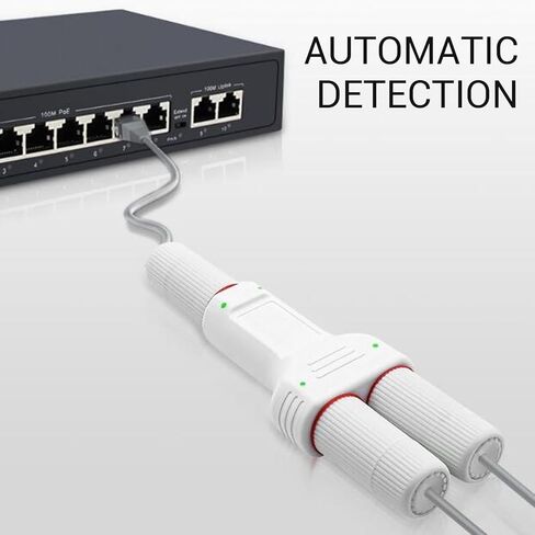 POE Combiner Splitter Adapter Waterproofing 100Mbps Plug and Play POE Extender for Security Camera in Saudi Arabia