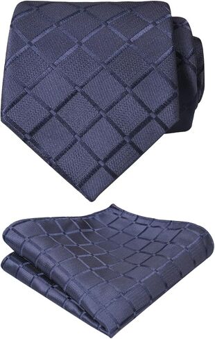 Mens Solid Floral Tie with Handkerchief Necktie Set in Saudi Arabia