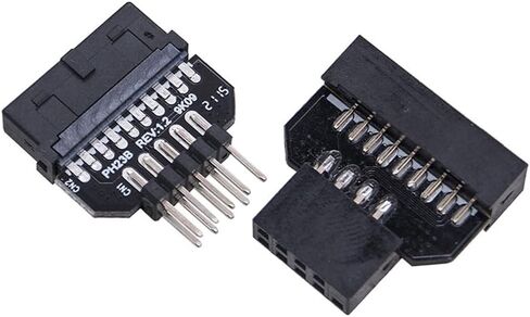 Xiwai عكسها USB 2.0 9Pin الإسكان إلى اللوحة الأم USB 3.0 20pin رأس شاحن أنثي in Saudi Arabia
