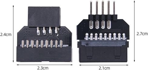 Xiwai عكسها USB 2.0 9Pin الإسكان إلى اللوحة الأم USB 3.0 20pin رأس شاحن أنثي in Kuwait