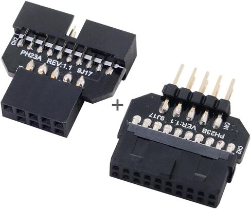 Xiwai عكسها USB 2.0 9Pin الإسكان إلى اللوحة الأم USB 3.0 20pin رأس شاحن أنثي in Kuwait