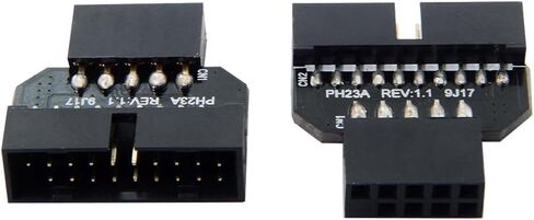 Xiwai عكسها USB 2.0 9Pin الإسكان إلى اللوحة الأم USB 3.0 20pin رأس شاحن أنثي in Kuwait