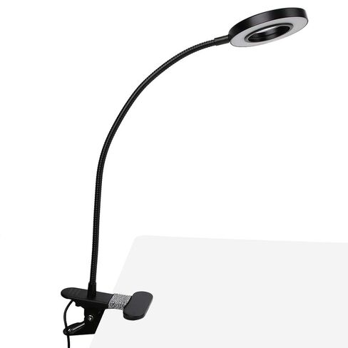 ضوء حلقة مكتب خرطوم معدني قابل للتعديل 360 درجة من BRRNOO، ضوء قراءة LED USB لتمديد رموش فن الأظافر، دافئ مع 10 مستويات من السطوع واللون in Kuwait