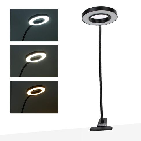ضوء حلقة مكتب خرطوم معدني قابل للتعديل 360 درجة من BRRNOO، ضوء قراءة LED USB لتمديد رموش فن الأظافر، دافئ مع 10 مستويات من السطوع واللون in Kuwait
