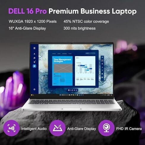 Dell Pro 16 PC16250 Touch Business Laptop(Nextgen Latitude), 16" FHD+ IPS Display, Intel Ultra 7 225U (12 cores, Up to 5.2 GHz), 16GB DDR5 RAM, 512GB SSD, Backlit KB, Fingerprint, WiFi 6E, Win 11 Pro in Saudi Arabia