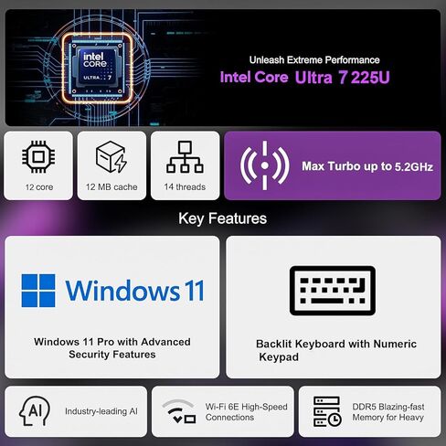 Dell Pro 16 PC16250 Touch Business Laptop(Nextgen Latitude), 16" FHD+ IPS Display, Intel Ultra 7 225U (12 cores, Up to 5.2 GHz), 16GB DDR5 RAM, 512GB SSD, Backlit KB, Fingerprint, WiFi 6E, Win 11 Pro in Saudi Arabia